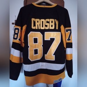 Crosby #87 Black Gold CCM Vintage Official Licensed Jersey size 48